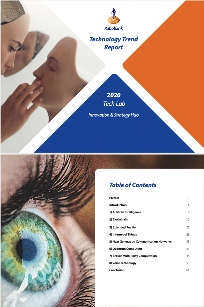 Page from the Rabobank Technology Trend Report 2020